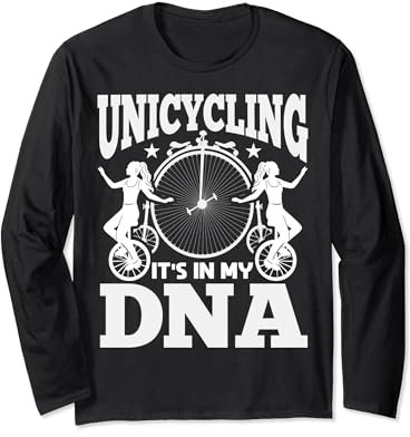 Einrad Fahrrad Lustiges Training Lernen Radfahren Langarmshirt