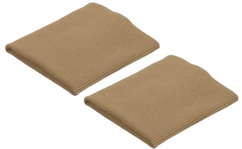 sourcing map Puños Elásticos con Ribetes Acanalados de Algodón, Tela de Punto Acanalado, Cinta Elástica de Punto Acanalado, Puño de Manga, Cintura, para Costura, Color Caqui, 1 Par