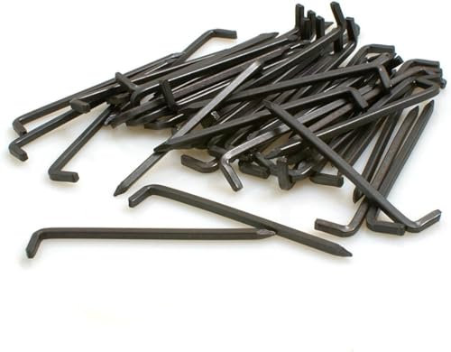 Design61 50x Crochets de Console Crochets en Acier Fil carré Ø 2,2 x L 30 mm en Fer
