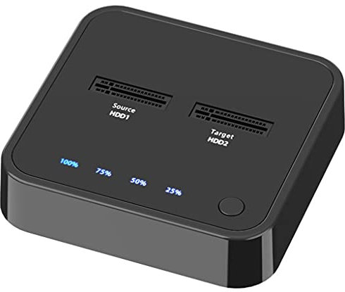 ZHCHAO Estación De Acoplamiento De Disco Duro Externo De Doble Bahía 3.1 Tipo C A M.2 con Clon Sin Conexión para SSD M2 Admite Soporte De Disco Duro De 2TB(Color:K3016S)