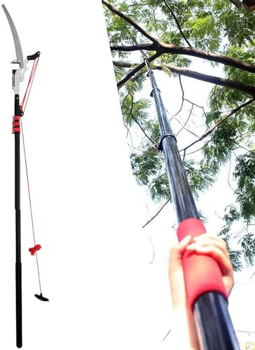 Potatore/Sega,Potatore Telescopico Per Alberi,Tagliarami Manuale,Potatore A Lunga Portata,Per Silvicoltura, Prato, Taglio Di Rami Da Giardino(24FT)