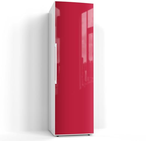 DEQORI Magnetfolie für Kühlschrank 60x200 cm | Unifarben - Dunkelrot | dekorative Magnetmatte Gefrierschrank Schutz | Magnet Deko-Folie selbstklebend, magnetisch & beschreibbar