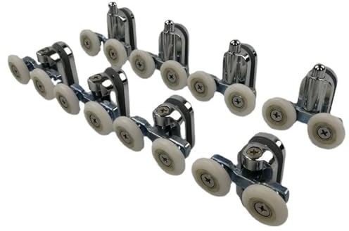 Lot de 8 roulettes de rechange pour porte de douche - 25 mm de diamètre
