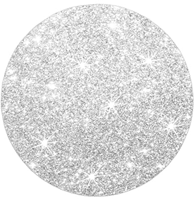 Sparkling Silver Glitter Leather Placemats Set of 4 - 40CM for Weeding Party