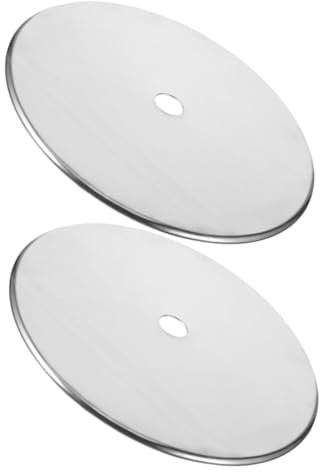Amosfun 2piezas De Cocina De Inducción De Acero Inoxidable Redonda Gruesa Para Uso Con Ollas Calientes Fogones De Gas o Cocinas De Inducción