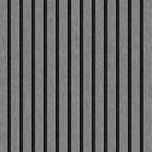 LiKiLiKi Selbstklebende Tapete Modern Grau Holztapete 44x300 cm Klebefolie Möbel Holzoptik Dekofolie für Schränke Wand Wohnzimmer Schlafzimmer Abwaschbare Wasserdicht