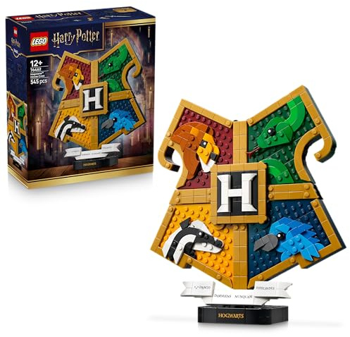 LEGO Harry Potter Hogwarts Hauswappen - Wanddeko 3D Modell mit Tieren - DIY Deko fürs Kinderzimmer - Geburtstagsgeschenk für Mädchen, Jungen und Teenager ab 12 Jahren - 76462