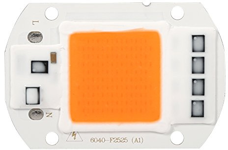 TARSHYRY 50 W Vollspektrum-LED-Wachstumslicht für Zimmerpflanzen, Warmweiße COB-Chip-Hydrokultur-Gartenwachstumslampe für Zimmerpflanzen und Gemüse