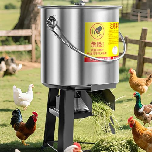XDLYWUZIQ Procesadora De Alimentos para Aves Y Trituradora con 4 Cuchillas, 50–120 Kg/H. Picadora Multifuncional De Verduras para Granjas, Ganadería Y Ganadería. 1800W