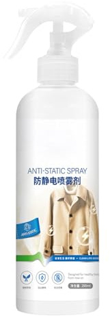 Spray antistatique - Dissolvant statique de 290 ml pour vêtements | Spray antistatique pour cheveux naturels contre les frisottis | Agent antistatiqu portable pour cheveux, textiles automobile