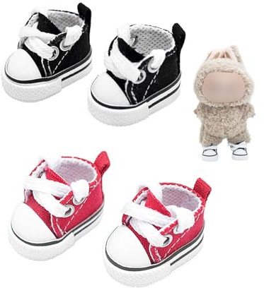 ZAMXHUG 2 Paia Scarpe di tela per bambole da 17 cm, Vestiti per bambola, adatti per Pupazzo da 17 cm, Accessori per bambole