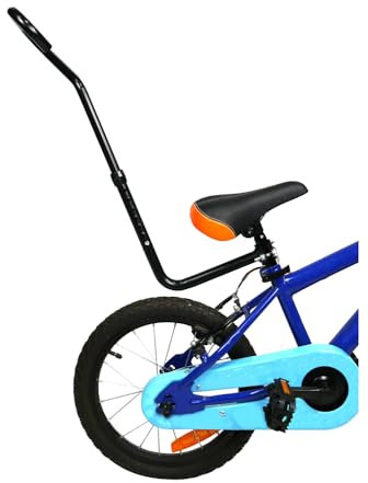 AOK Unisex Jugend Handschuhe Schiebestange Kinderradfahrlernhilfe, Schwarz, L