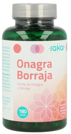 Sakai –Onagra y Borraja- Alto aporte de GLA- Equilibrio y bienestar femenino- Alivio de las molestias menstruales, síntomas de la menopausia y síndrome premenstrual- Cuidado de la piel- Salud Femenina