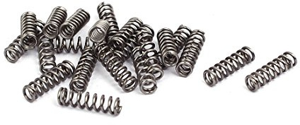 0.5mmx3mmx10mm 304 Stainless Steel Compression Springs Silver Tone 20pcs