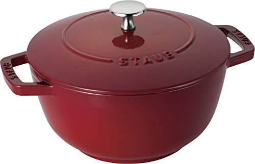 staub Wa-NABE 40501-072 Wanabe Cherry 20 cm Enamelled Rice Baking Mould for Induction Cooking 20 cm