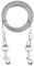 Jinlaili Cable para Atar Perros, 16.4 pies / 5M de Cadena para Perros de hasta 176 Libras, Adecuado para Todas Las Razas (Blanco)