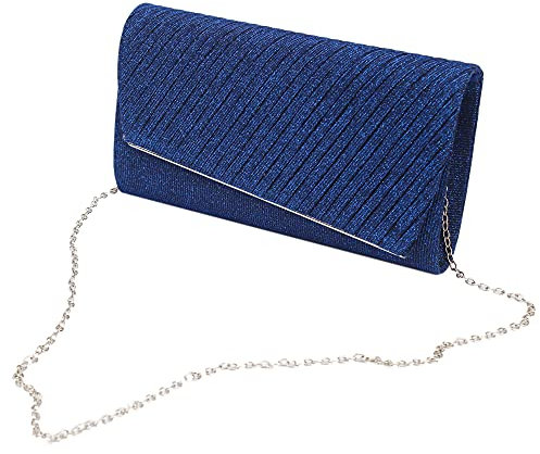 MEGAUK Damen Glitzer Clutch Unterarmtasche mit Abnehmbare Kette für Hochzeit Wedding Ball Bankett Prom Party