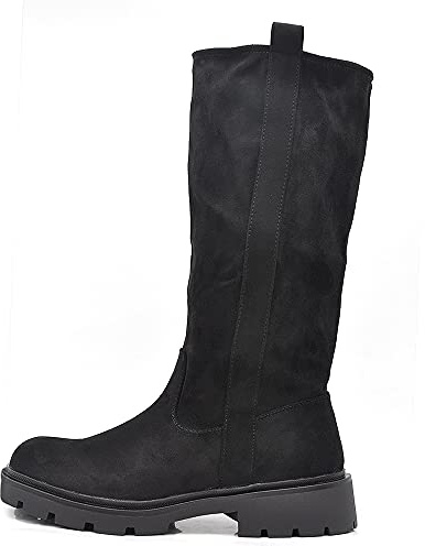 IF Fashion Scarpe da Donna Stivali Primaverili Estivi Traforati Al Polpaccio Biker Fibbie Anfibi LY70-1