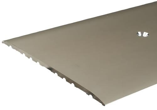 PROVISTON | Übergangsprofil | Aluminium eloxiert | Bronze Hell | Breite 80 mm | Höhe 3.5 mm | Länge 1000 mm | Gebohrt | Übergangsschiene | Übergangsleiste | Bodenprofil | Abdeckleiste | 1 Stück