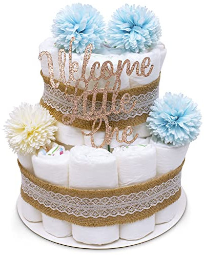 MilaBoo® Vintage Windeltorte Junge - Premium Windeln im Boho Stil - 26 Stück, Größe 2, Medium - Geschenk zur Geburt oder Taufe