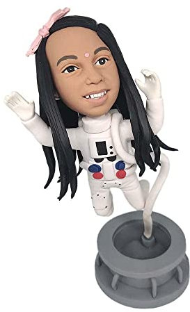 mydedor Benutzerdefinierte Wackelköpfe Figur Puppe, Baby Astronaut Benutzerdefinierte Wackelkopf, Wackelkopf Figuren Handgemachte personalisierte Skulptur Geschenk für Freund
