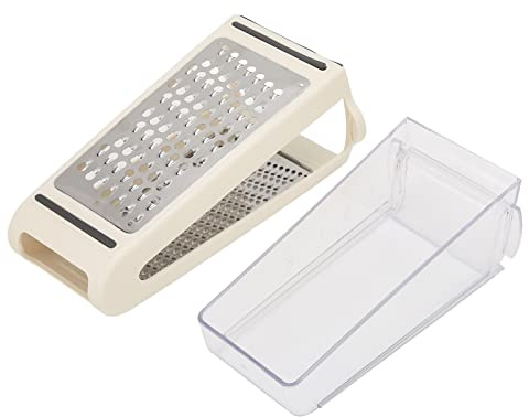Tyenaza Rallador de Queso de Doble Cara, Contenedor Extraíble de Doble Cara, Rallador de Caja de Agarre con un Recipiente Transparente, para Queso Verduras Jengibre Frutas(22 x 13,5 x 8,5 cm)