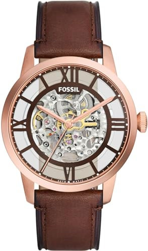 FOSSIL Orologio Townsman da uomo, Movimento automatico a tre lancette con cinturino in acciaio inossidabile o in pelle