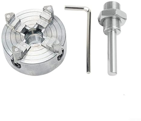 Vierbackenfutter, M12 x 1 Bohrfutter, elektrische Bohrmaschine, selbstzentrierendes Bohrfutter, Verbindungsstange, Klemmbereich, kompakte Größe, geeignet für Holzbearbeitungsdrehmaschine