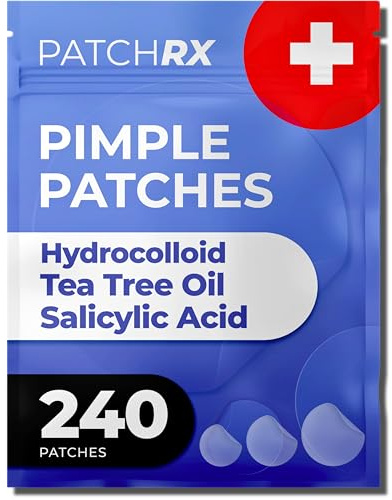 KEYCONCEPTS Pimple Patches (240 Pack), Salicylic Acid Acne Patches with Tea Tree Oil - Zit Patch and Pimple Stickers for Face - Salicylic Acid Acne Dots