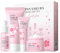 LAIKOU Sakura Gesichtspflege Set, Skincare Set für Teenager Mädchen, Hautpflege Geschenkset Frauen, 4 Stück Feuchtigkeitsspendend Skincare Geschenkset – Reiniger, Serum, Augencreme, Gesichtscreme