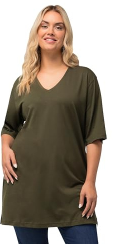 Ulla Popken, Damen, große Größen, Basic-V-Shirt