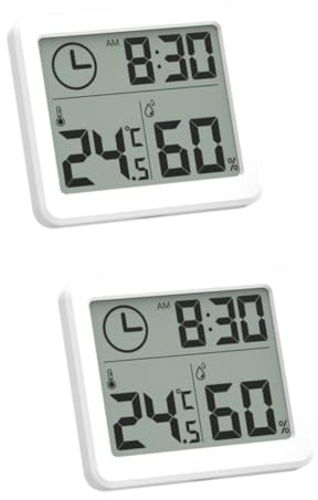 Sosoport 2 Pièces Accessoires De Chambre À Domicile Thermomètre Capteur De Température Jauge D'Humidité Thermomètre Intérieur Sans Fil Humidimètre Pour Salle De Plantes Intérieur