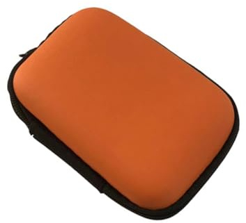 Leisurealeaneag Sac de rangement réutilisable pour câble de données, style simple, couleur unie, organiseur pour écouteurs, batterie externe, chargeur de téléphone portable, pochette orange