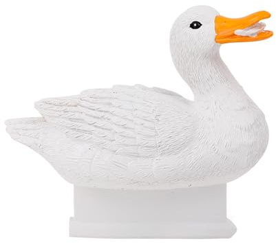 FineInno Flytande grodstatyett i harts trädgårdsdekor dammstaty utomhus prydnad tillbehör flytande groda rolig hantverk groda för trädgård, park, pool, damm (anka)