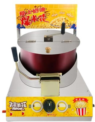 hxoity Popcorn Popper Machine Stainless Steel Stovetop Popcorn Popper for Home 99% Popcorn Blasting Rate Non-stick Pan Liner and Easy to Clean Delicious Movie Theater Popcorn(Manual)