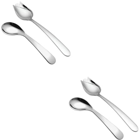 Gogogmee 4pcs Ergonomic Angled Spoon for Easy Feeding Lightweight Utensils for Seniors and Disabled Adults for Bedside Meals and Independent Eating