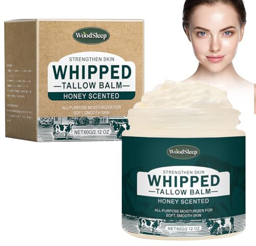 Crème de suif de bœuf, crème hydratante au suif de bœuf, lotion naturelle, baume de suif de bœuf nourri à l'herbe, pour les soins de la peau du visage et du corps, pour peaux sensibles (1 pièce)