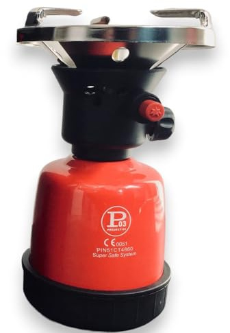 Briconess.com Cuisinière à gaz pour camping en métal avec allumage piézo électrique