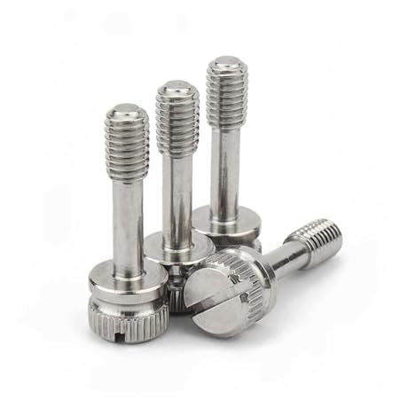 Haroar 1/2/3/5 Stück M2.5-M10 SUS304 Edelstahl Rändelschrauben mit Schlitz und tailliertem Schaft GB839 Rändelschrauben von Hand anziehen(5Pcs M3x16)