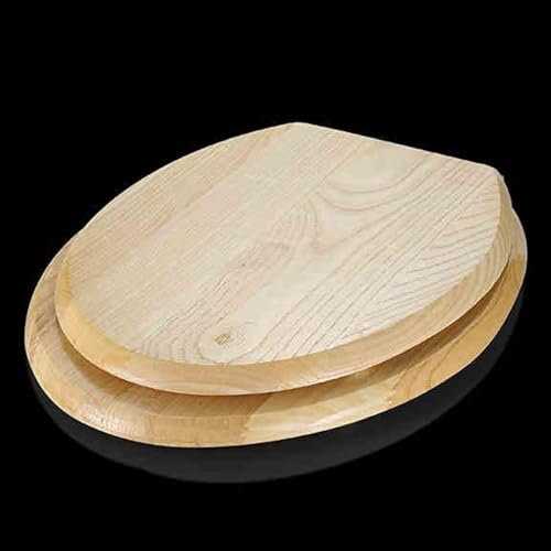 Deckel Mit Absenkautomatik,Klodeckel Absenkautomatik Holz,Toilettenbrille Absenkautomatik,Leicht Zu Reinigen Und ErhöHt Den Sitzkomfort,Geeignet FüR Toiletten Vom Typ U/V/O
