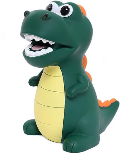 Dino als Geschenkkarton, Dino Spardose, Dinosaurier Spardose, Bruchsichere Spardosen, Sparschwein im Dinosaurier-Look, Geeignet für Geburtstagsgeschenke
