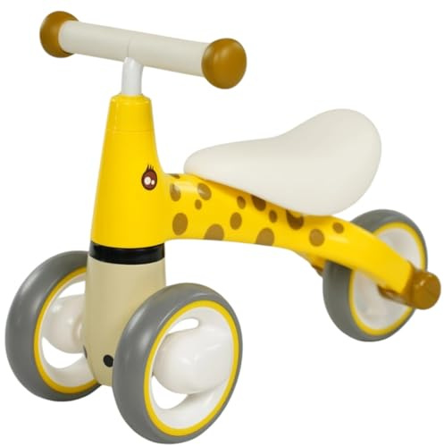 Qplay Lauflernhilfe Giraffe, 3 Räder für Babys ab 1 Jahr, lustiges Tierdesign, stabil und leise, ohne Pedale, leicht und sicher, ideal zum Lernen, das Gleichgewicht zu halten