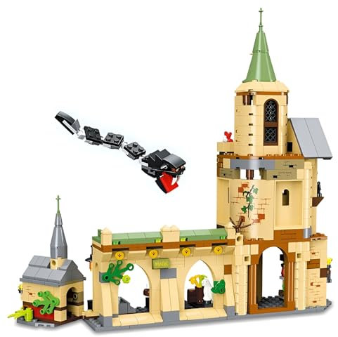 Magische Welt Schloss Bausteine Bausatz, 540Stück Kreative Konstruktionen Modell Spielzeug, STEM Film Sammlerstück Harry Klemmbausteine Kit, Ideen Geschenke für Kinder Erwachsene und Haus Büro Dekor