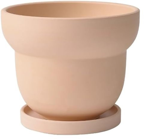 Maceta de barro for plantas, macetas de terracota for orquídeas, macetas de barro de terracota con orificios de drenaje y platillo, maceta absorbente y transpirable for control de raíces, maceta verde