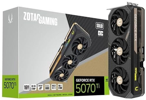 ZOTAC Gaming GeForce RTX 5070 Ti Solid OC 16GB GDDR7 Reflex 2 RTX AI DLSS4
