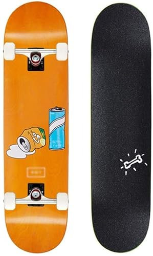 QWAXTRIW 31 Skateboard, complète 7 Couches en Bois d'érable Double Coup de Pied concave, Pont de Tours Standard pour Les Adultes débutants et Pro (Couleur: b)