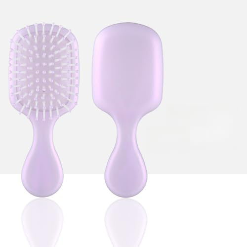 Mini spazzola per capelli compatta con cuscino d'aria, per bambini e ragazze, spazzola portatile da viaggio, districante delicata (rosa, blu, giallo champagne, viola)