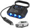 Sporgo Cargador de coche para encendedor de cigarrillos: 120 W, toma de mechero de coche de 12 V, adaptador 7 en 1 con 3 enchufes y 4 puertos USB, divisor múltiple para GPS Dash Cam