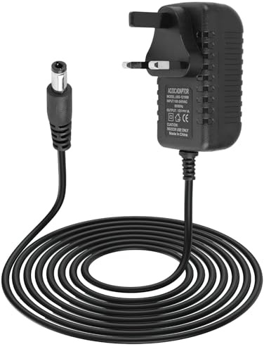 12V 1A Power Supply Adapter UK, AC/DC Adapter 100-240V 50/60Hz to DC 12V 12W Converter Adapter for Yamaha Keyboards, LED Strips, CCTV Cameras, Routers, Monitor, and Home Appliances 5.5x2.5mm DC Plug
