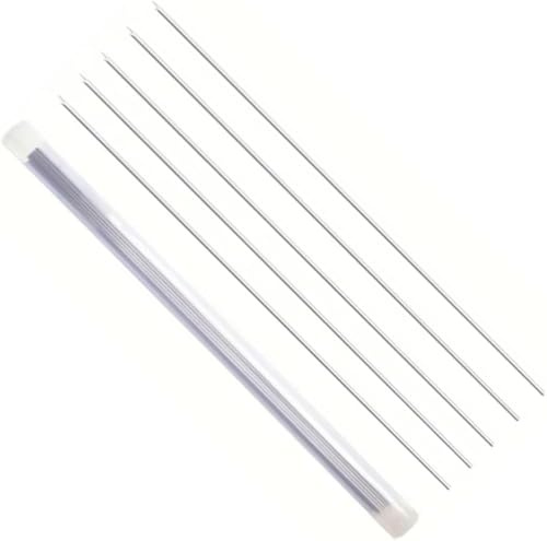 AMZfishing 5 x aghi per esche XL con manicotto | ago senza fine | Ago wattworm | Ago per esche per vermi | Ago per vermi | Ago per vermi funi | ago per esca cava | aghi worm (20 cm)